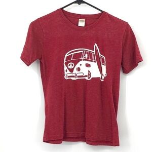 4/$20 Urban Smalls Unisex Hippie Van and Surf Board Size 12Y Burgundy